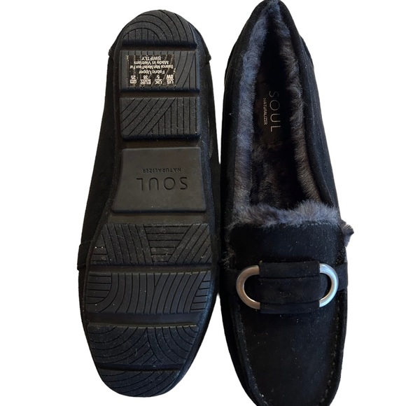 SOUL Naturalizer Women's black Swiftly slip on Loafers w silver hardware size 8W - Picture 11 of 12